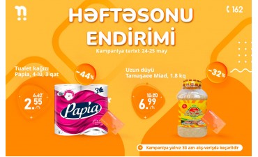 Həftəsonu endirimləri Neptunda!