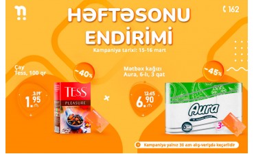 Həftəsonu endirimləri Neptunda!