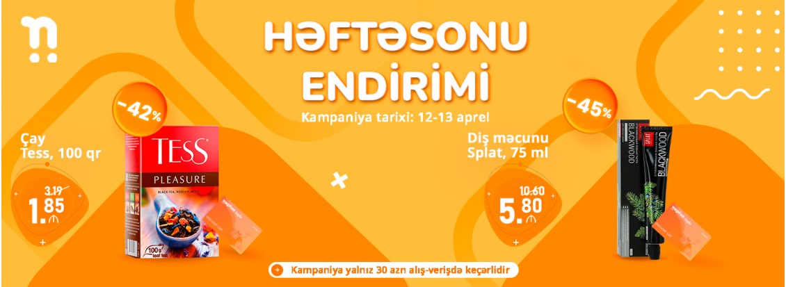Həftəsonu endirimləri Neptunda!