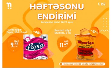 Həftəsonu endirimləri Neptunda!