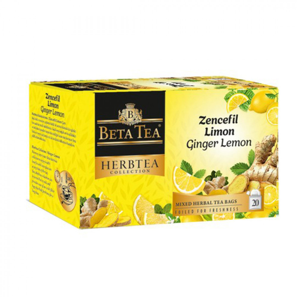 BETA TEA 20X2GR BITKI CAY ZENCEFIL-LIMON QUTU