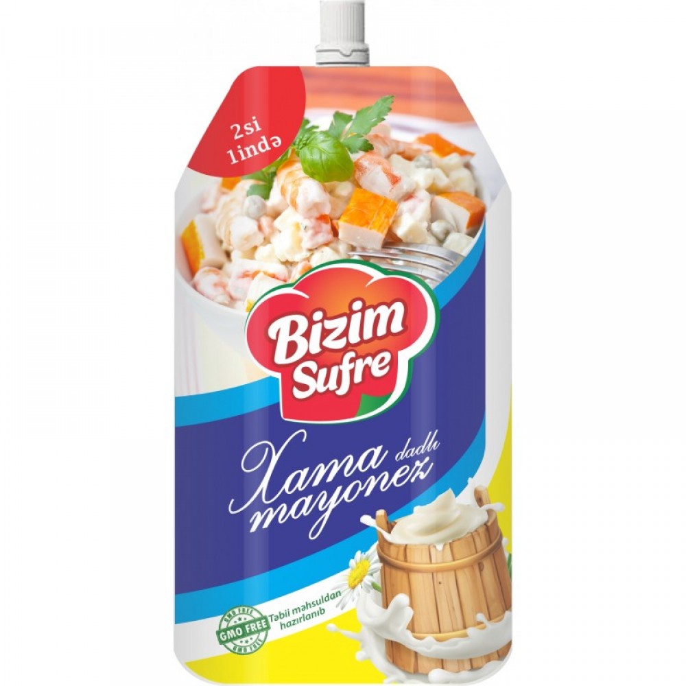 BIZIM SUFRE 800ML MAYONEZ XAMA DADLI PAKET