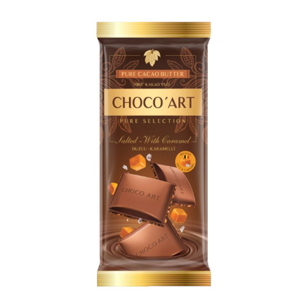 CHOCO ART 90GR SOKOLAD DUZLU KARAMELLI PLITKA