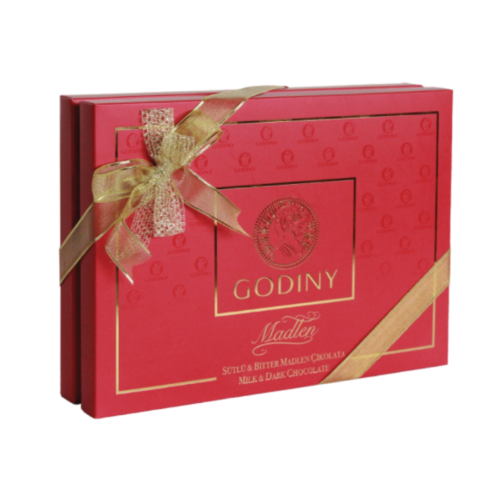 GODINY 300GR QUTU SOKOLAD QIRMIZI BANTLI