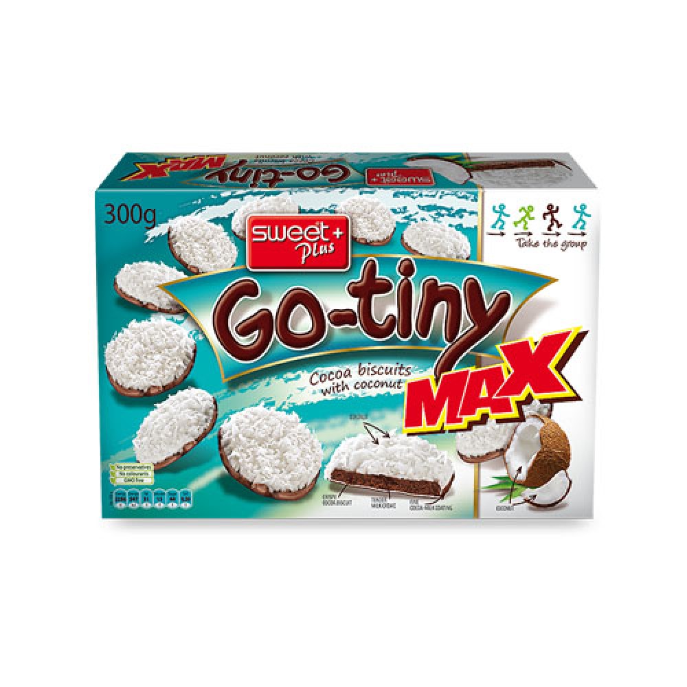 SWEET PLUS 300GR GO-TINY COCOA BISCUITS COC.MILMAX