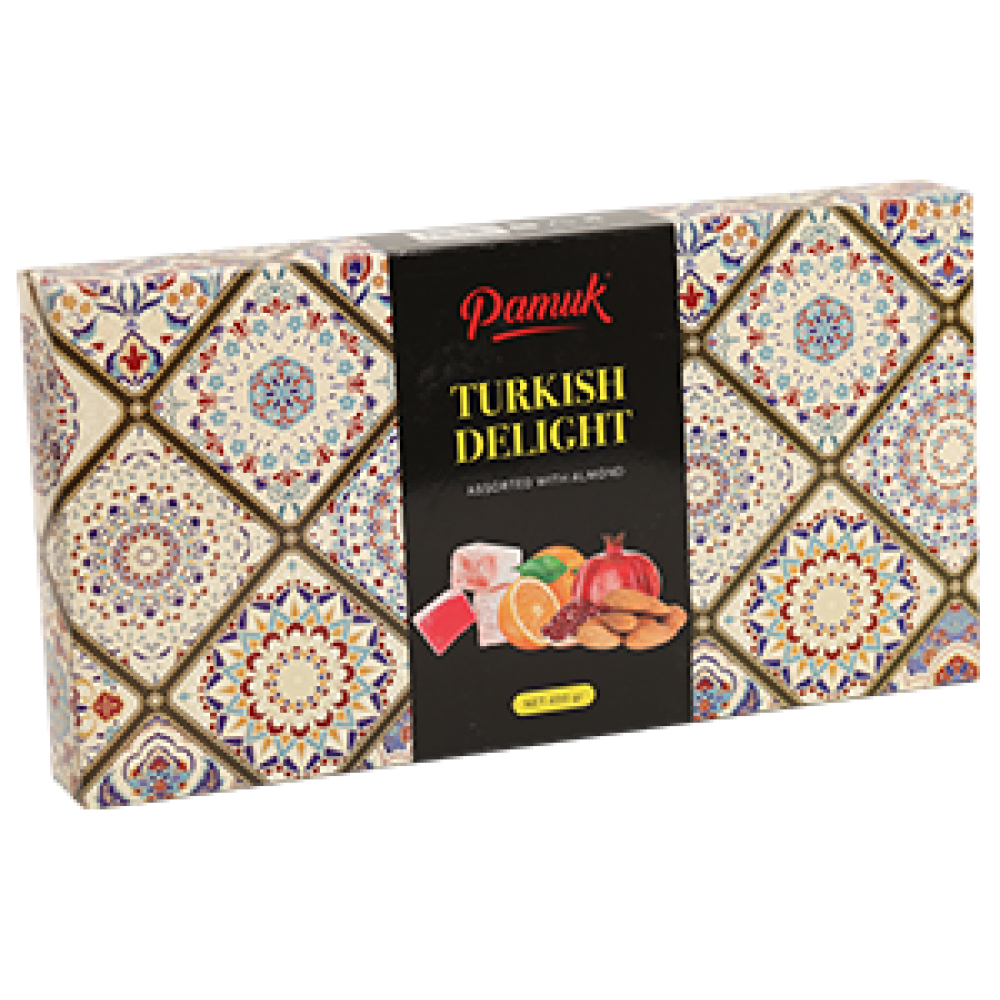 PAMUK 450GR LOKUM ASSORTI BADAMLI QUTU