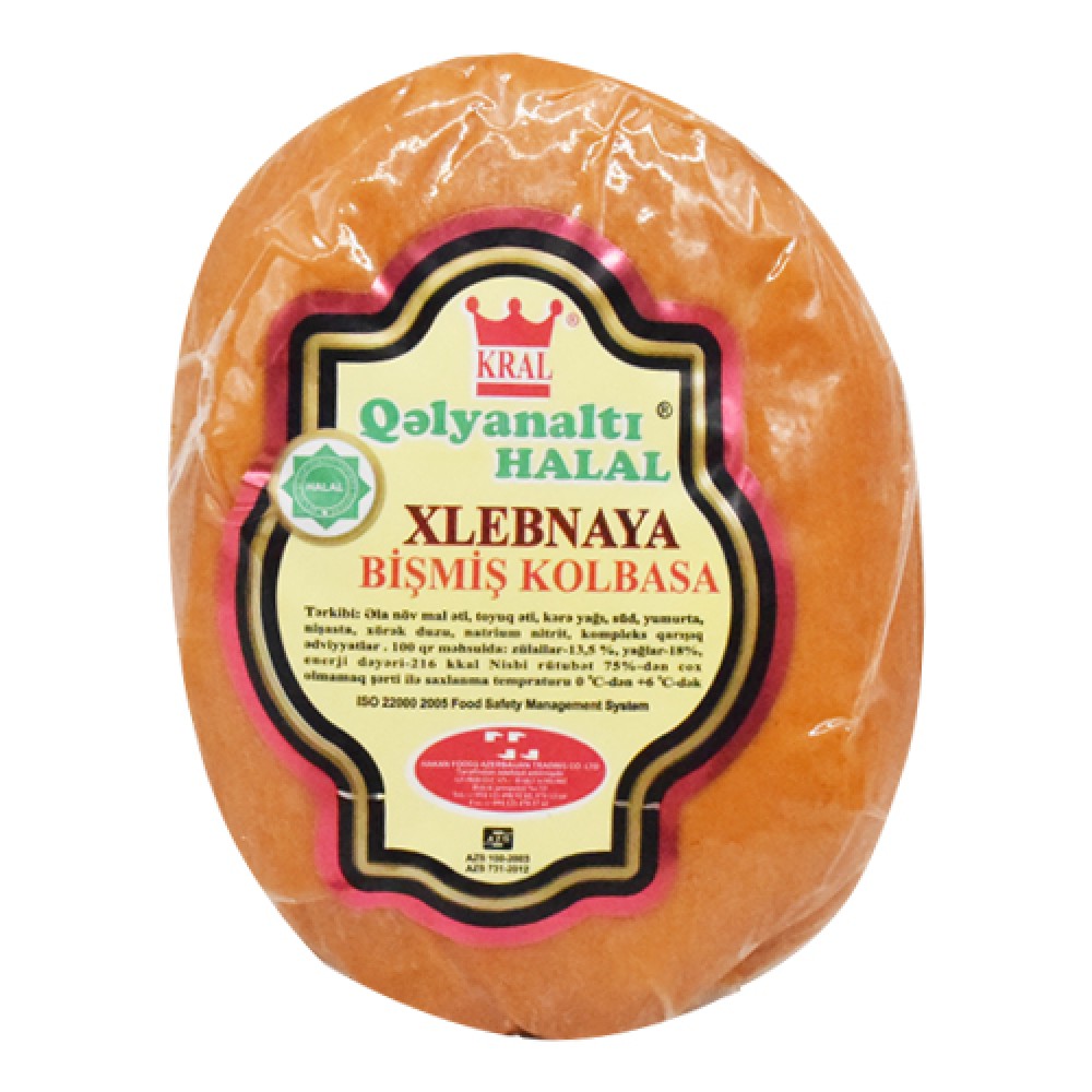 KOLBASA KRAL XLEBNAYA HALAL BISMIS KG