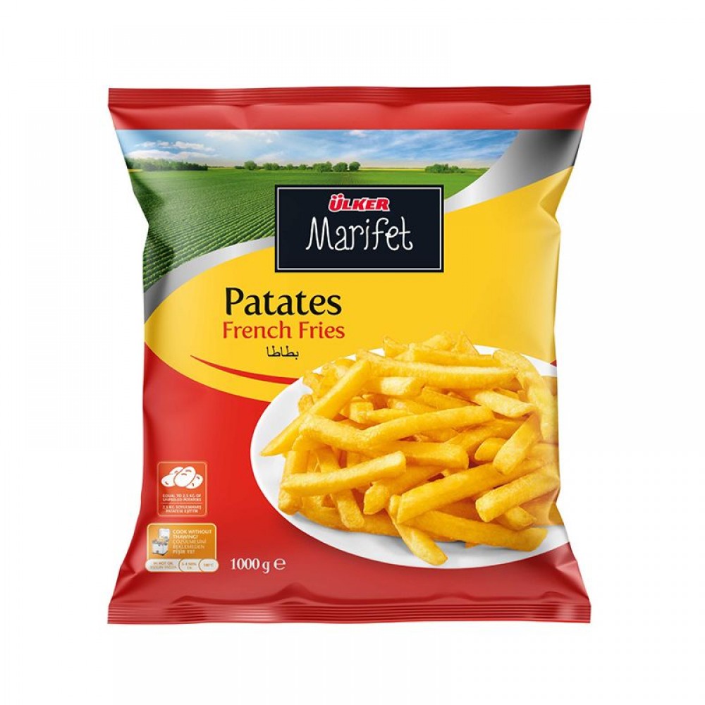 ULKER MARIFET 1000GR PATATES FRENCH FRIES POSET