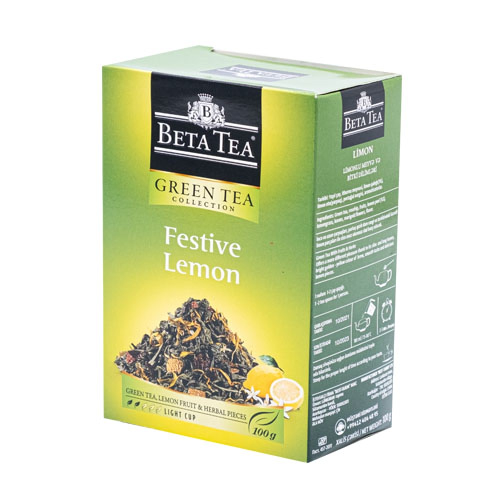 BETA TEA 100GR YASIL CAY LIMONLU MEYVE-BITKI QUTU