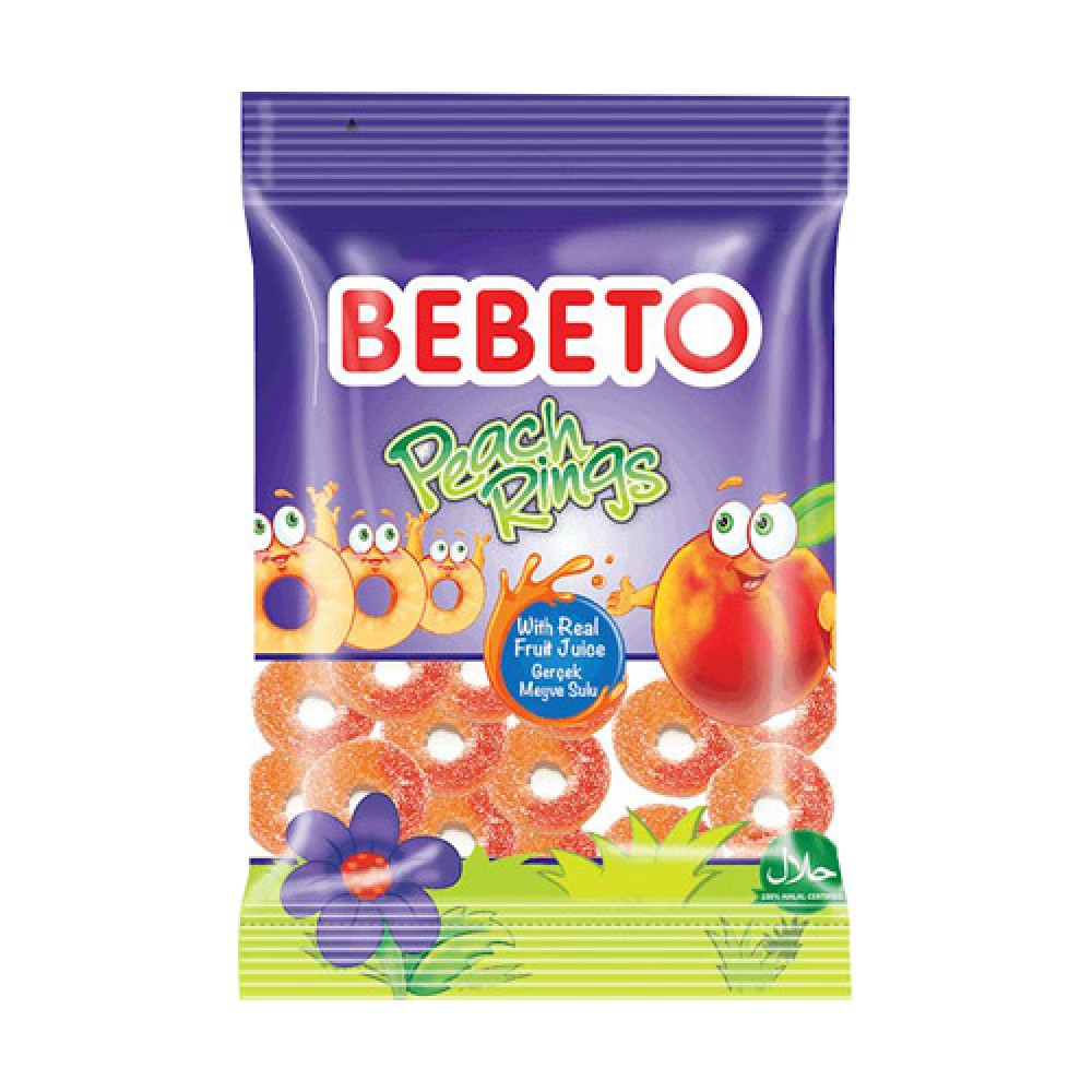 BEBETO 20GR PEACH RINGS