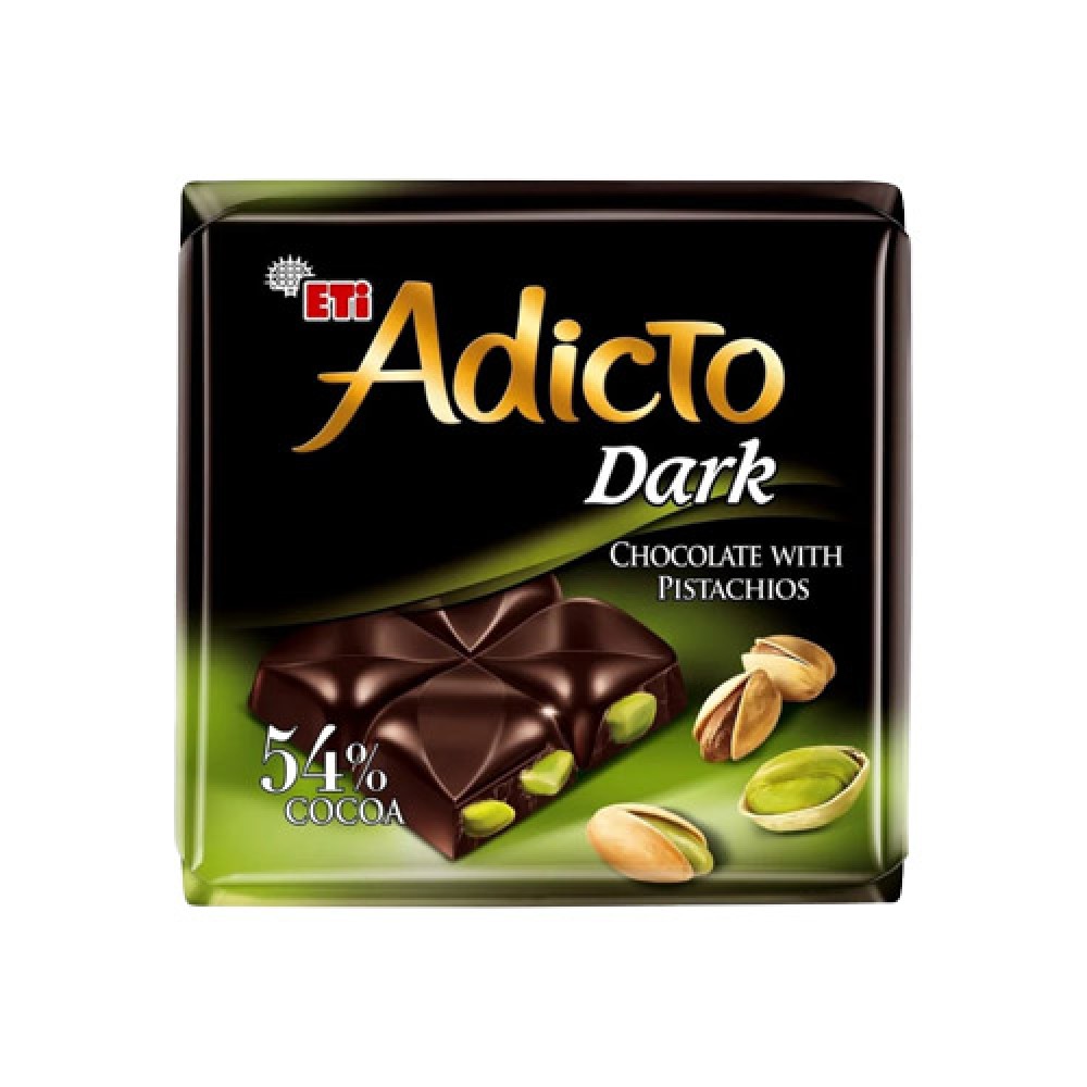 ETI 60GR ADICTO DARK YER FISTIKLI PLITKA SOKOLAD