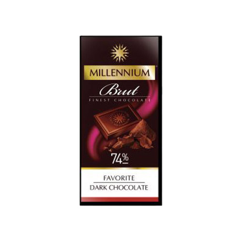 MILLENNIUM 100GR BRUT SOKOLAD PLITKA 74%