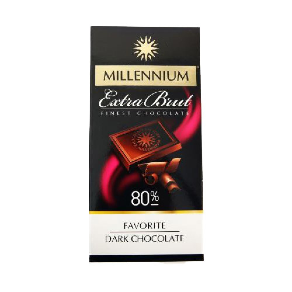 MILLENNIUM 100GR EXTRA BRUT SOKOLAD PLITKA 80%