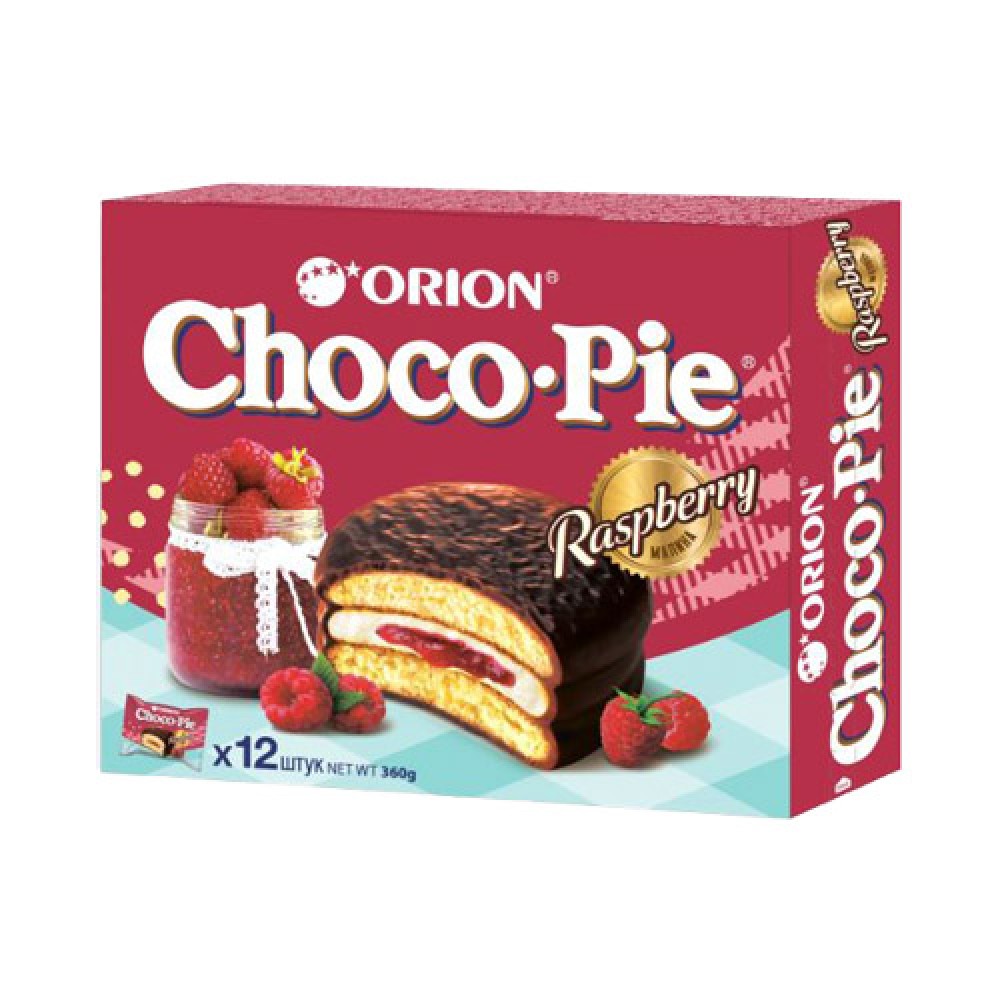 ORION 360GR CHOCO-PIE RASPBERRY PECENYE QUTU