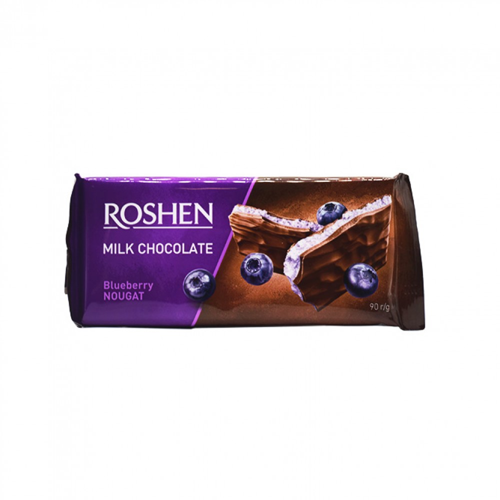 ROSHEN 90GR SOKOLAD BLUEBERRY NOUGAT PLITKA