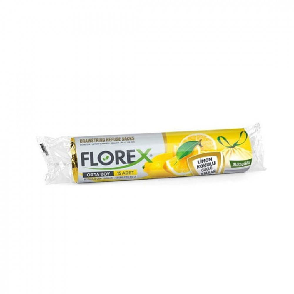 FLOREX LIMONLU 15-LI BUZGULU COP TORBASI 40LT