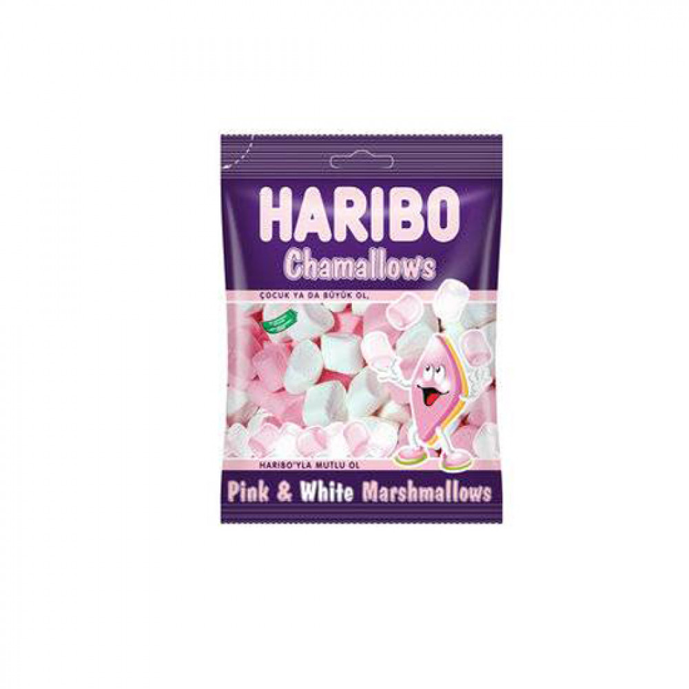 HARIBO 25GR ZEFIR CHAMALLOWS PINK & WHITE MARSH.