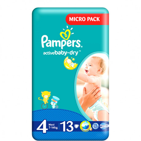 PAMPERS 4 7-14KG 13LU ACTIVE BABY-DRY