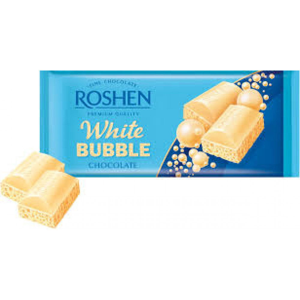 ROSHEN 85GR SOKOLAD PORISTIY BELIY PLITKA