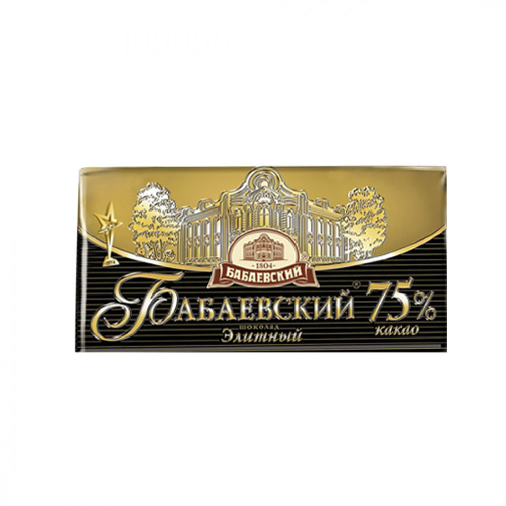 BABAYEVSKIY 75GR SOKOLAD 75% ELIT PLITKA