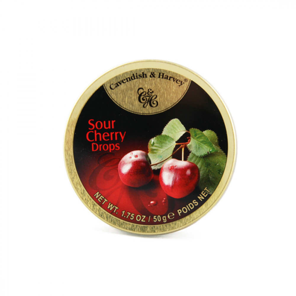 CAVENDISH&HARVEY 50GR MANPASI CHERRY DROPS D/Q