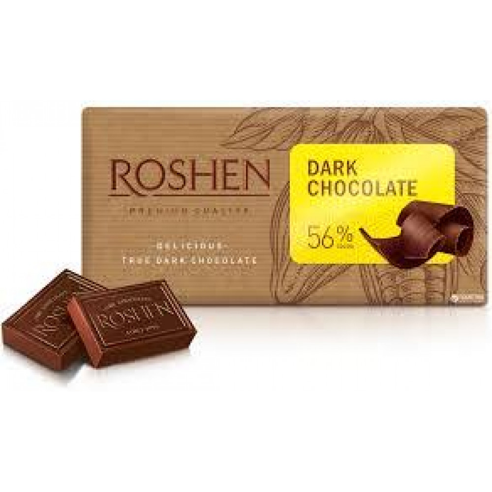 ROSHEN 90GR SOKOLAD EKS.DARK 56% QARAGILE PLITKA