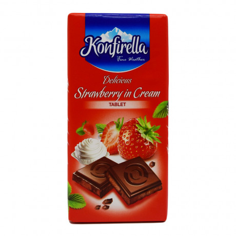 KONFIRELLA 80GR PLITKA SOKOLAD STRAWBERRY IN CREAM