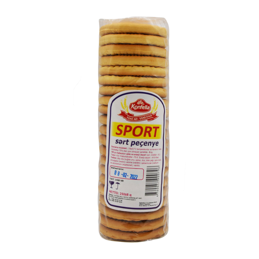 KONFELLA 250GR SPORT SERT PECENYE