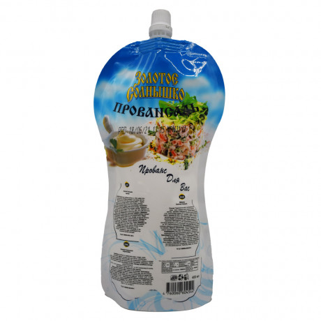 ZOLOTOE SOLNISKO 400ML MAYONEZ PROVANSAL 67% POSET