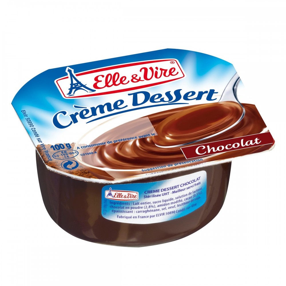 ELLE&VIRE 100GR YOQURT CREME DESSERT CHOCOLAT
