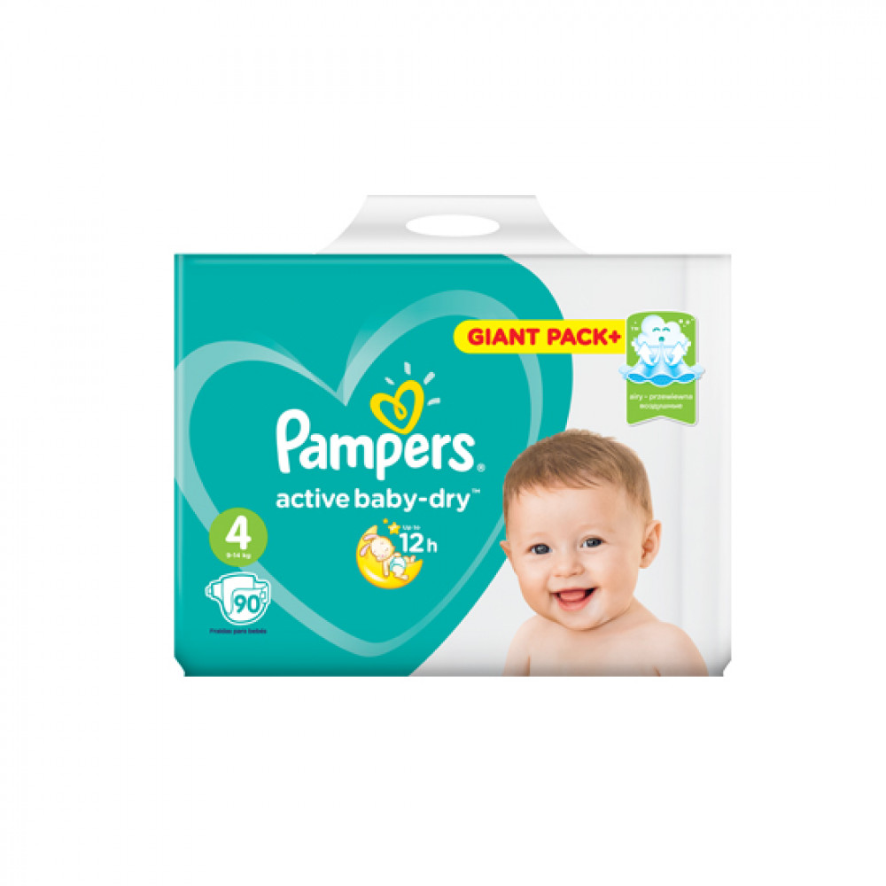 PAMPERS 4 7-14KG 90-LI ACTIVE BABY GIANT BOX