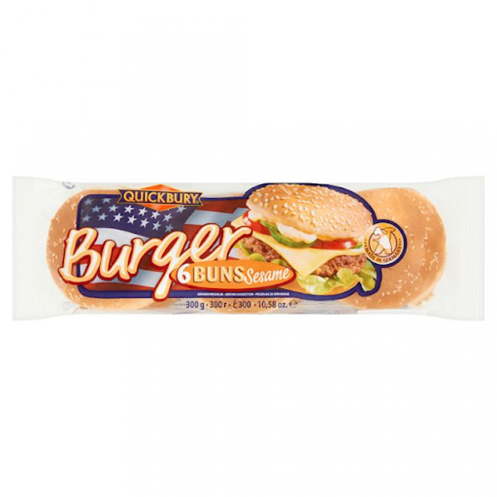QUICKBURY 300GR 6-LI HAMBURGER BUNS SESAME