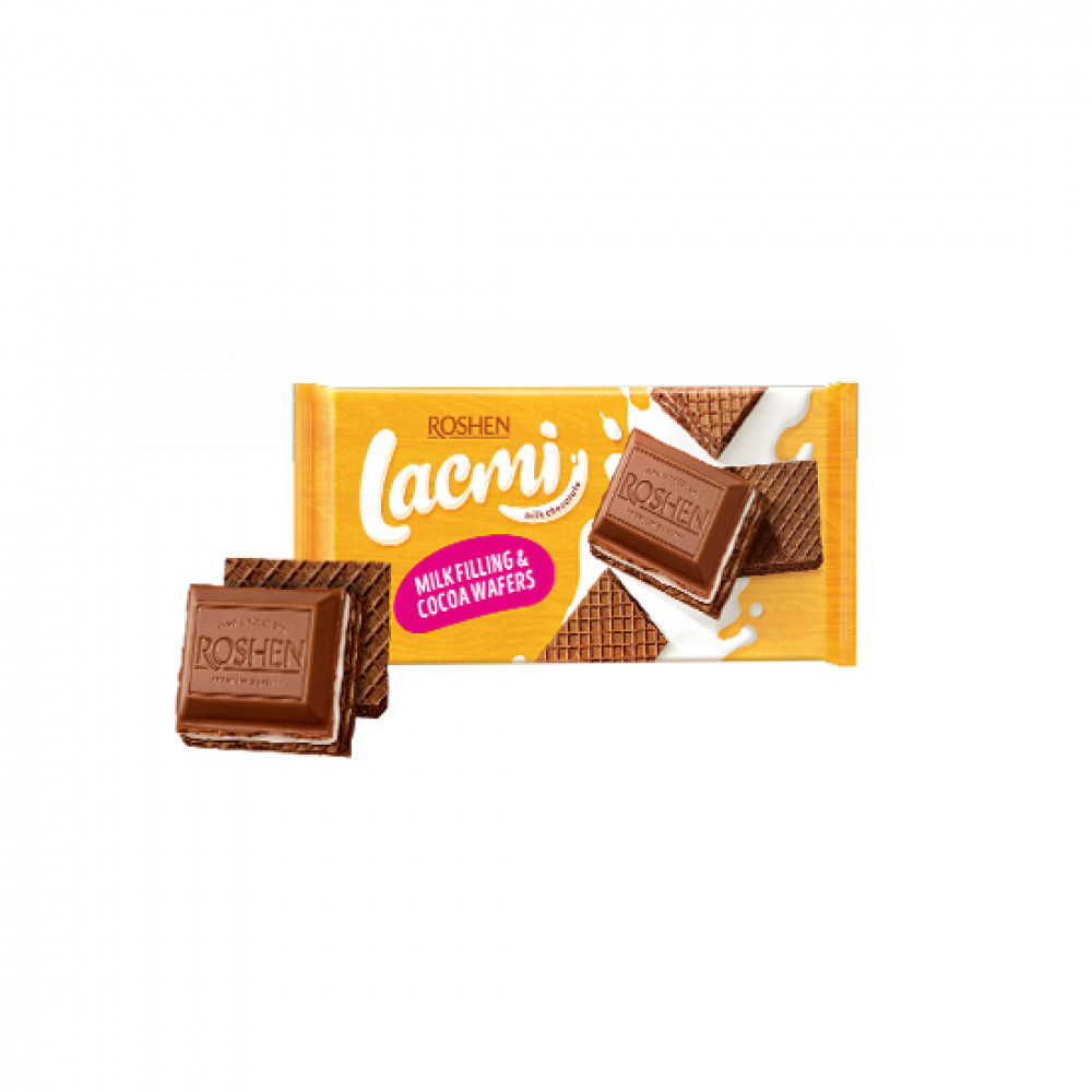 ROSHEN 90GR LACMI MILK&COCOA WAFERS PL/SOK