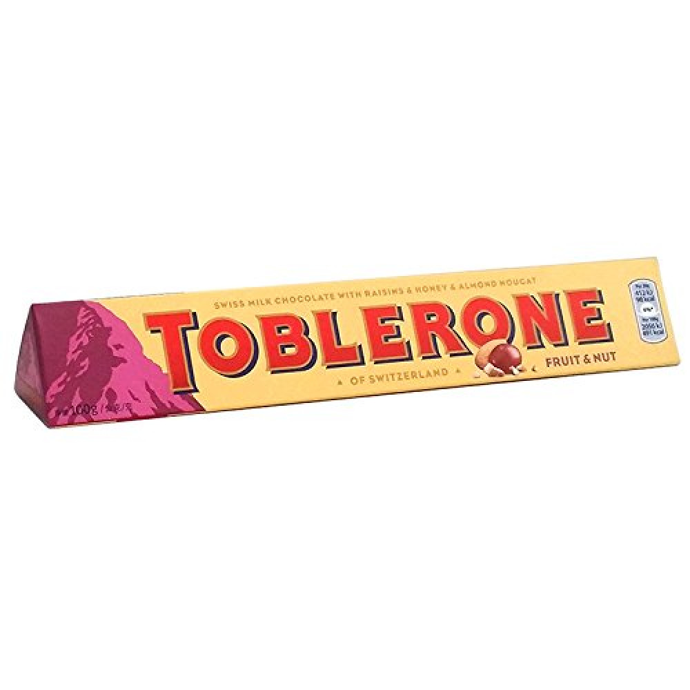 TOBLERONE 100GR FRUIT & NUT SOKOLAD