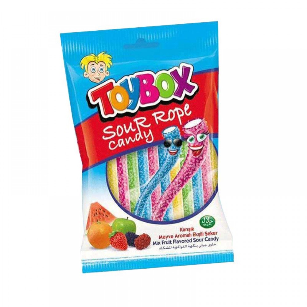 TOYBOX 80GR SOUR ROPE CANDY