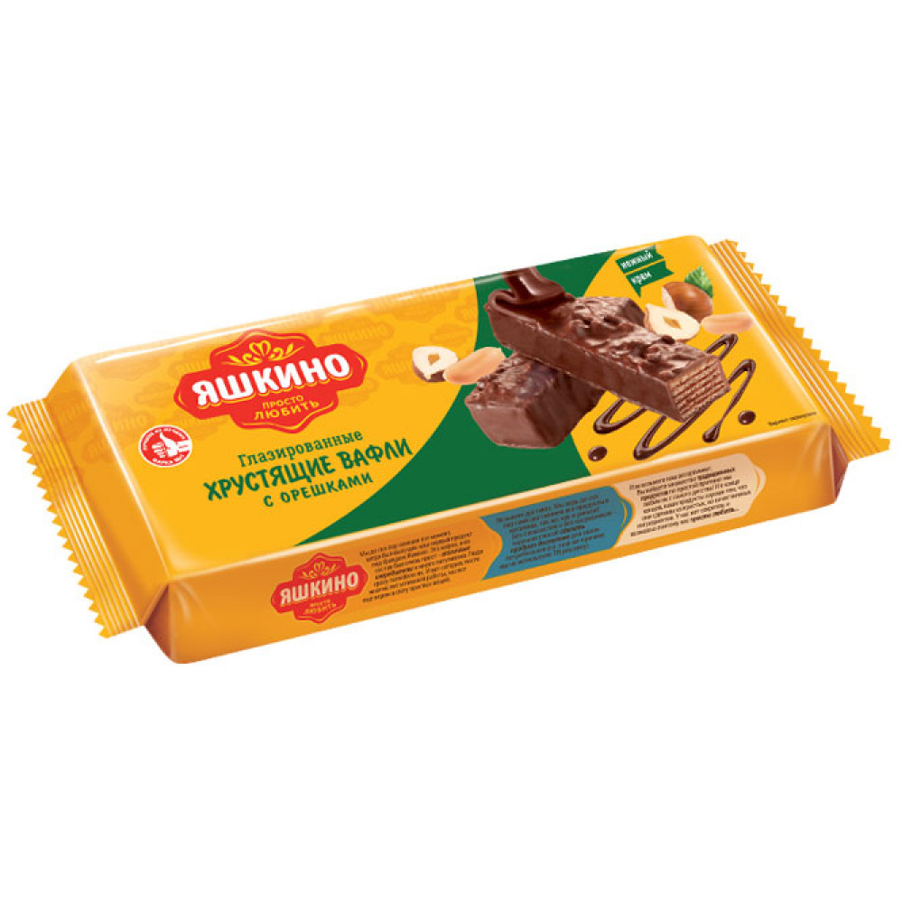 YASHKINO 200GR VAFLI QLAZIROVANNIE S ORESKOM