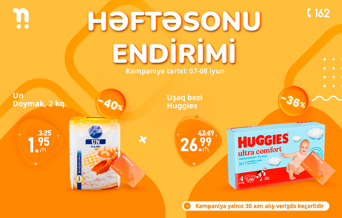 Həftəsonu endirimləri Neptunda!